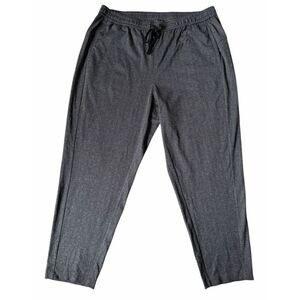 Eileen Fisher Recycled Herringbone Charcoal Gray Slouchy Pants Large